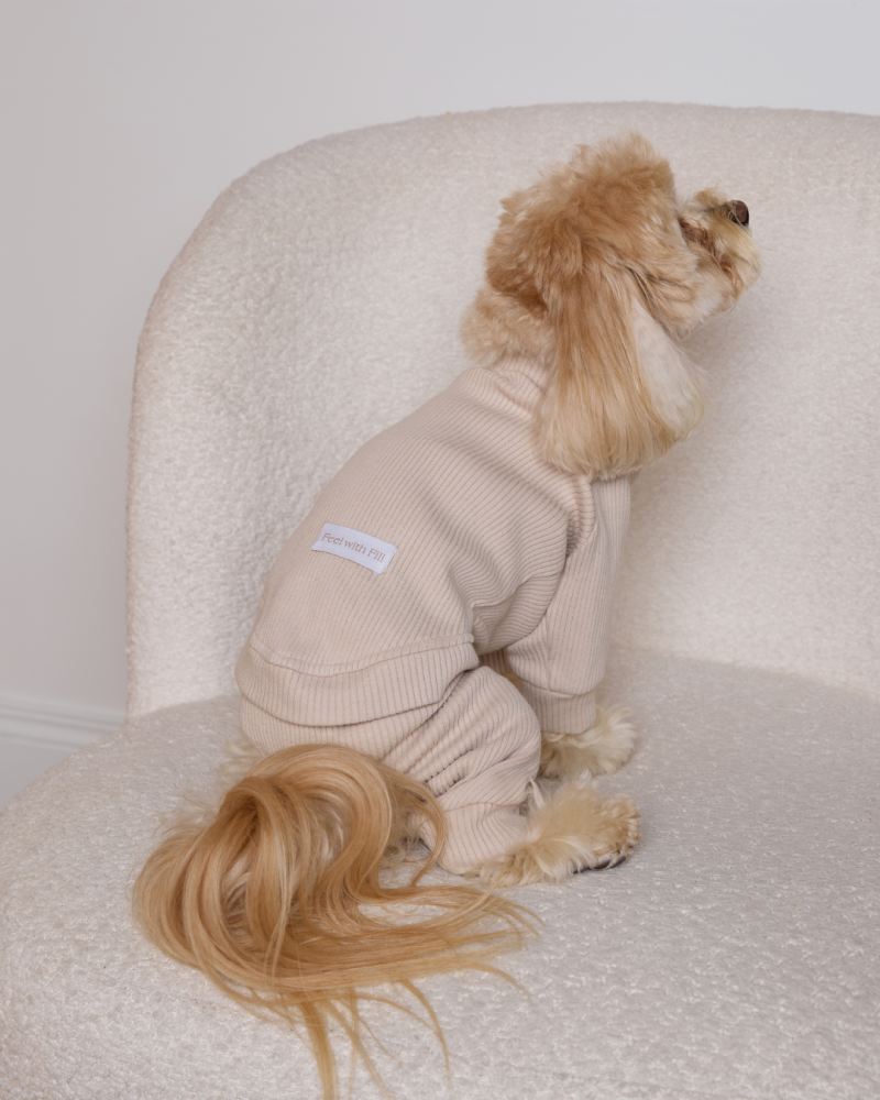 Комбінезон-трансформер у рубчик “Four-Paws Bodysuit” таш